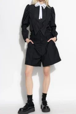 Comme des Garçons Noir Kei Ninomiya BLACK Shirt with puff sleeves