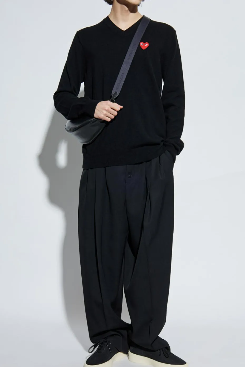 Comme des Garçons Play BLACK V-neck sweater