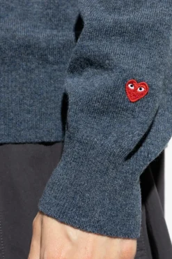 Comme des Garçons Play BLUE V-neck sweater