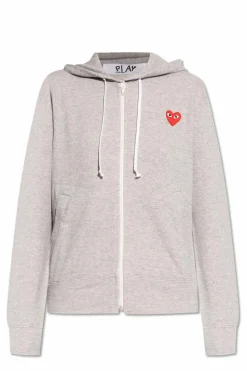 Comme des Garçons Play GREY Zip-up sweatshirt