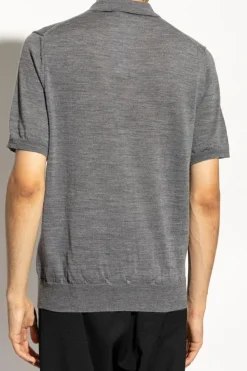 Comme des Garçons Play GREY Wool Polo