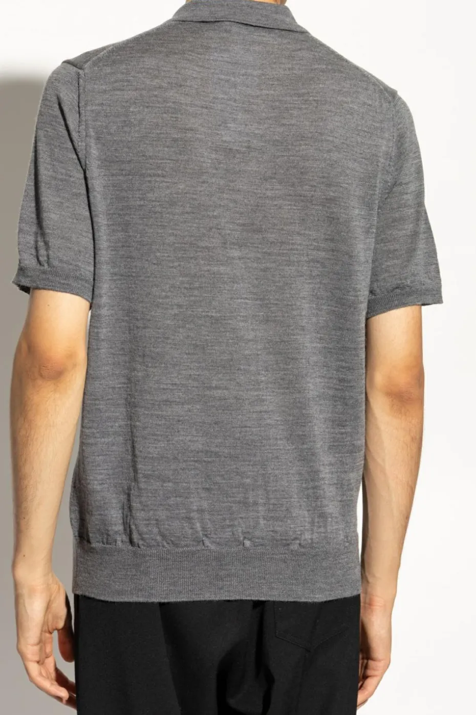 Comme des Garçons Play GREY Wool Polo