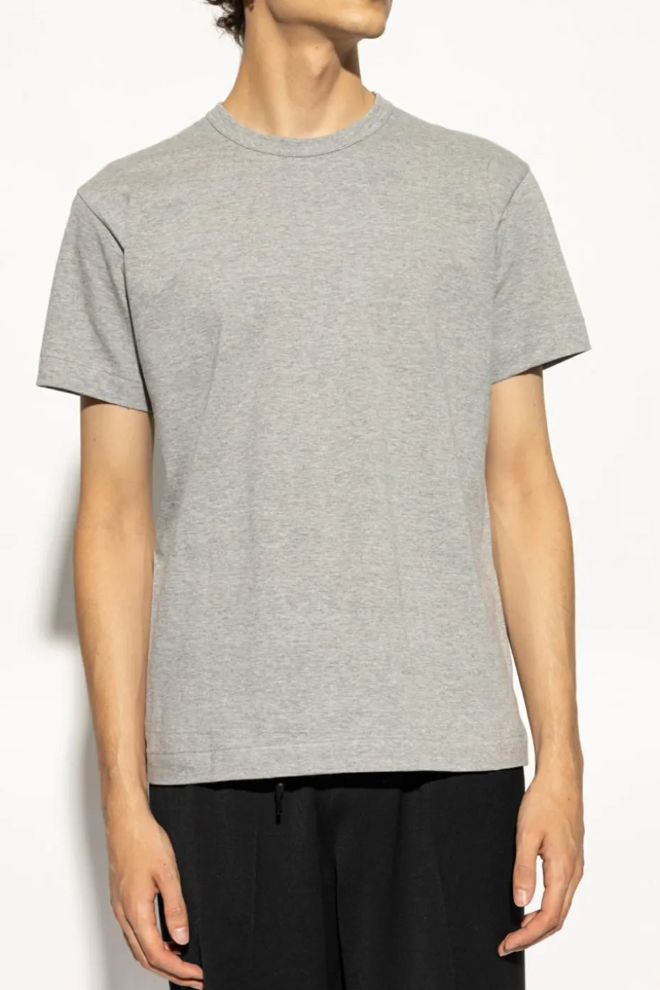 Comme des Garçons Play GREY T-shirt with logo patch