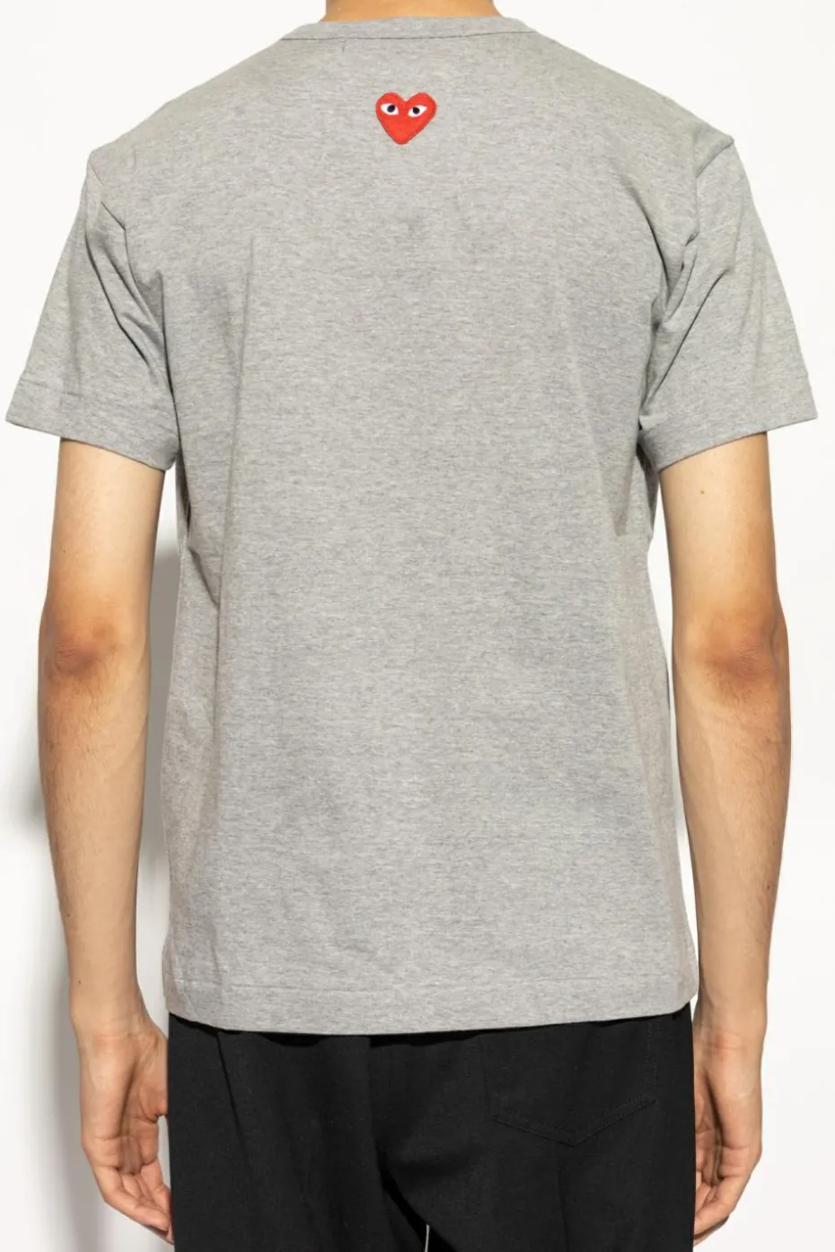 Comme des Garçons Play GREY T-shirt with logo patch