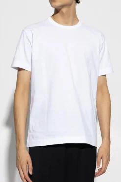 Comme des Garçons Play WHITE T-shirt with logo-shaped patch