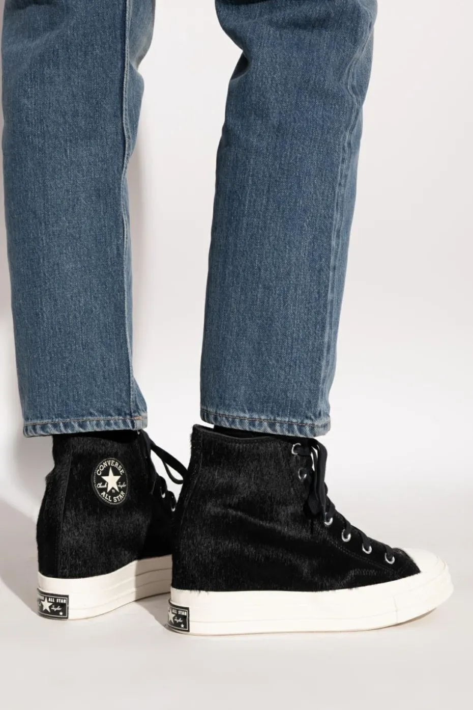 Converse BLACK Sneakers A12561C with wedge heel