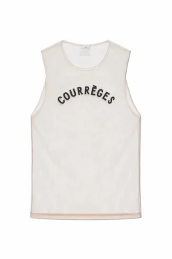 Courrèges beige Top with z logo