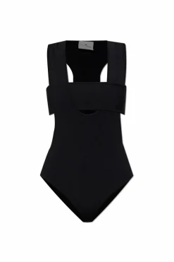 Courrèges BLACK Bodysuit with straps