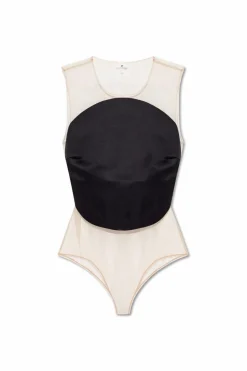 Courrèges BLACK Bodysuit with stitching