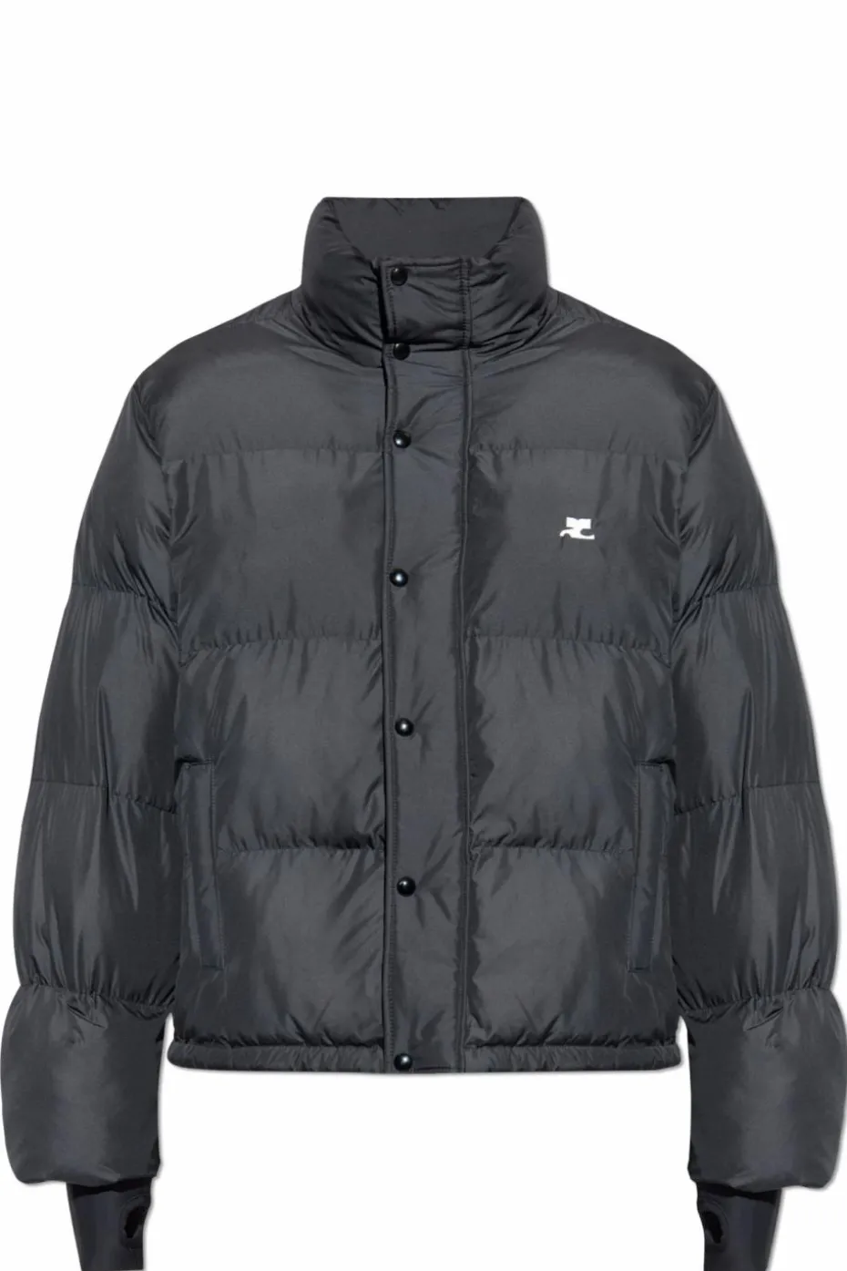 Courrèges BLACK Insulated jacket with logo