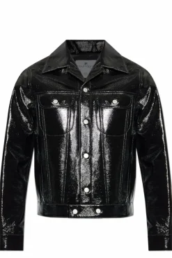 Courrèges BLACK Jacket with logo