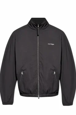Courrèges BLACK Jacket with logo