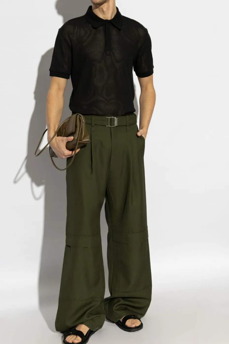 Courrèges BLACK Lace Polo