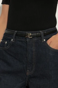 Courrèges BLACK Leather belt