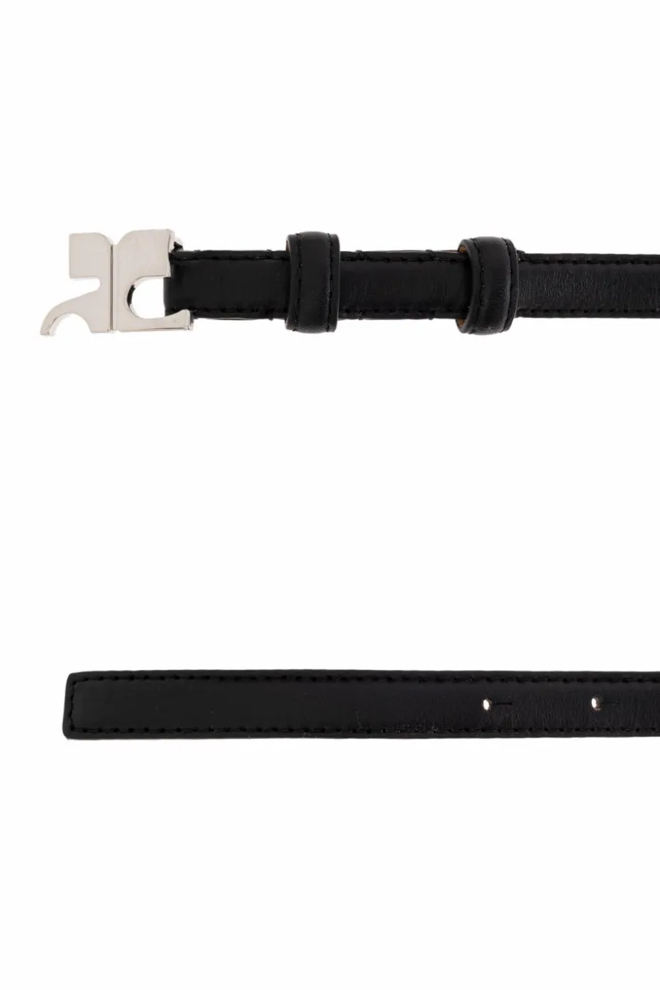 Courrèges BLACK Leather belt