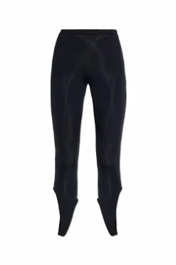Courrèges BLACK Leggings with logo
