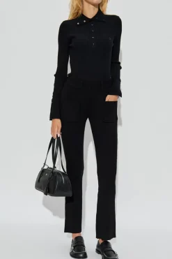Courrèges BLACK Pinstriped trousers