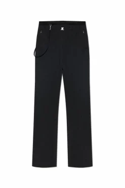Courrèges BLACK Trousers with logo