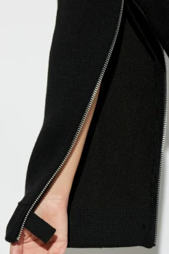 Courrèges BLACK Turtleneck with embroidered logo