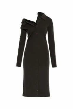 Courrèges BROWN Ribbed Dress