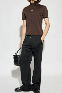 Courrèges BROWN Sweatshirt with logo