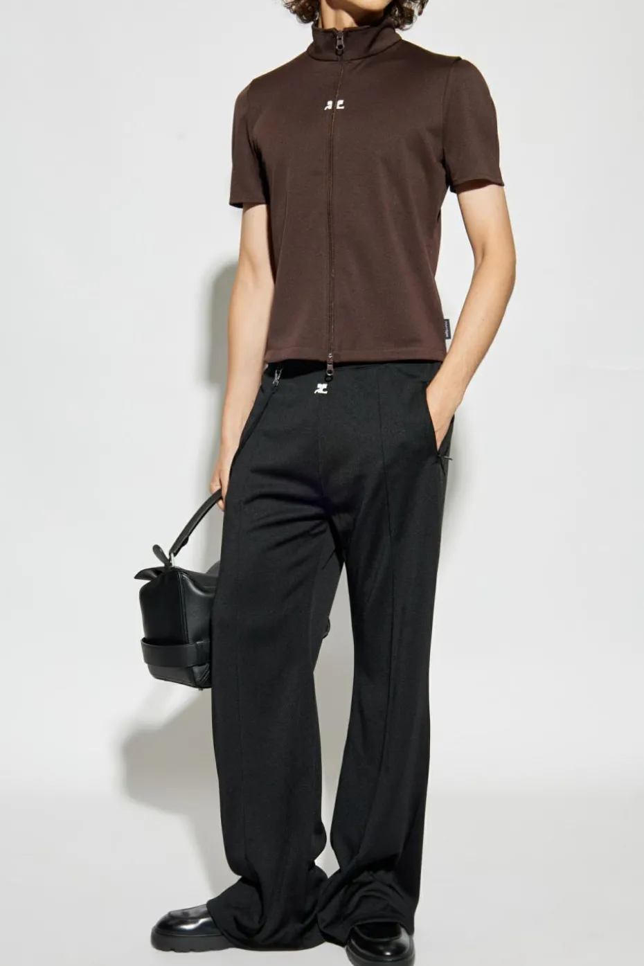 Courrèges BROWN Sweatshirt with logo