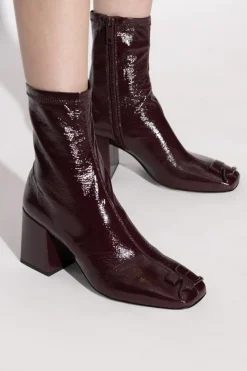 Courrèges BURGUNDY Heeled ankle boots `Reedition`