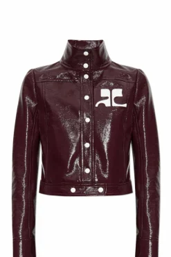 Courrèges BURGUNDY Jacket with logo