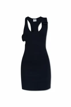 Courrèges NAVY BLUE Ribbed strap dress