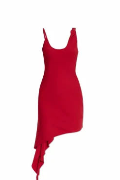 Courrèges RED Dress with asymmetric finish