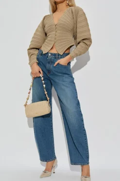 Cult Gaia beige Cardigan `Blair`