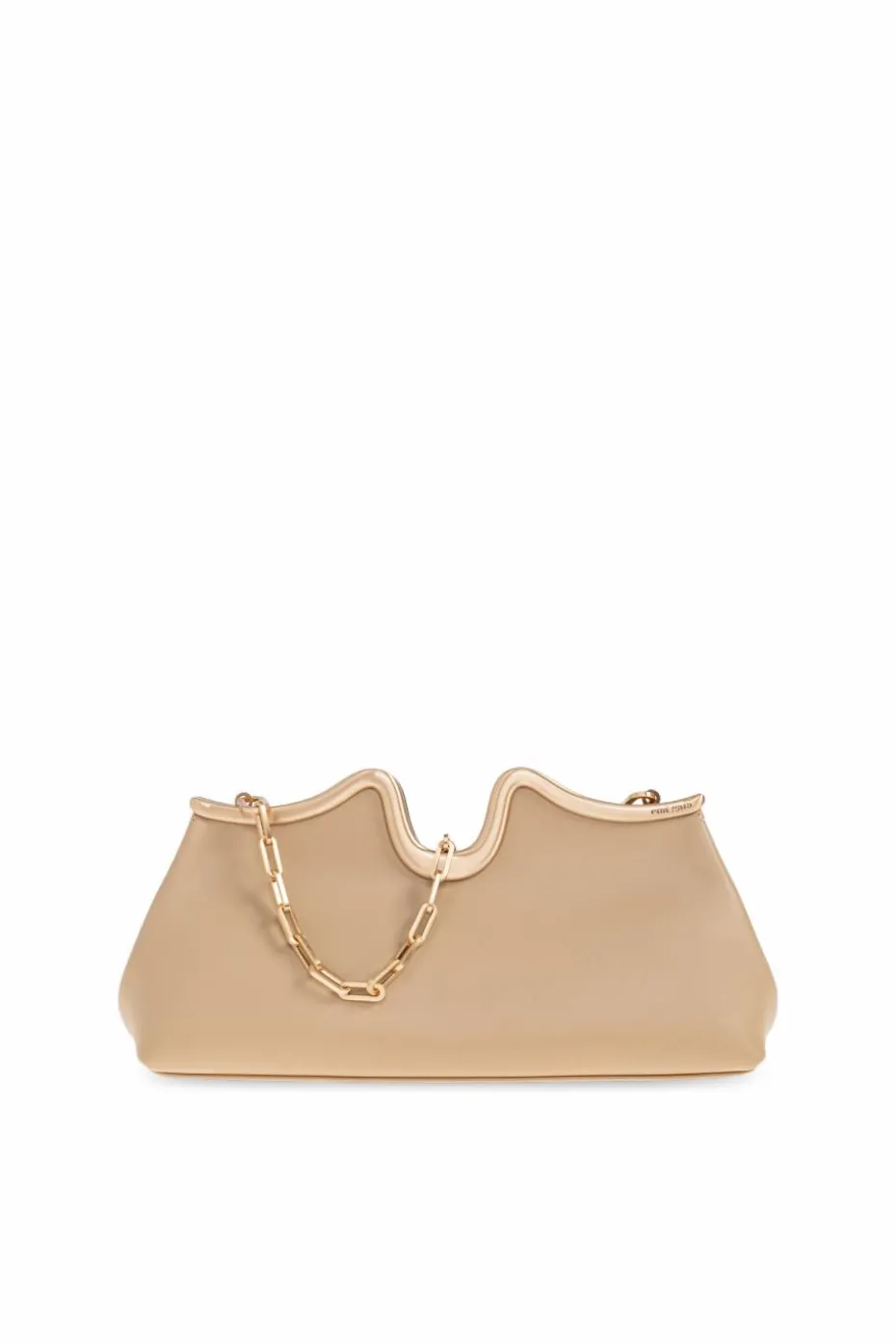 Cult Gaia beige "Valma" clutch