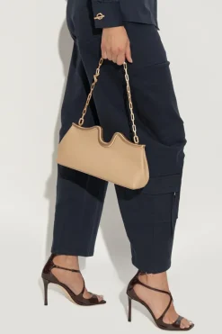 Cult Gaia beige "Valma" clutch