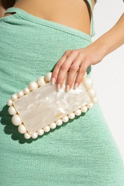 Cult Gaia cream ‘Eos’ clutch