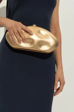 Cult Gaia GOLD Clutch bag "The Caldera"