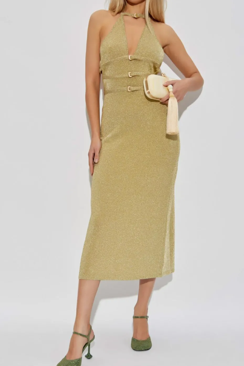 Cult Gaia GOLD Dress `Evaleigh`