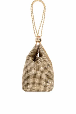 Cult Gaia GOLD Rue handbag with shimmering appliqués