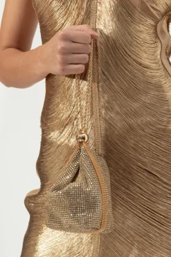 Cult Gaia GOLD Rue handbag with shimmering appliqués