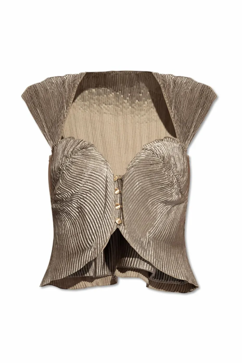 Cult Gaia GREEN Pleated top ‘Milli’