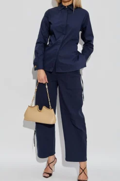 Cult Gaia NAVY BLUE "Atlas" shirt