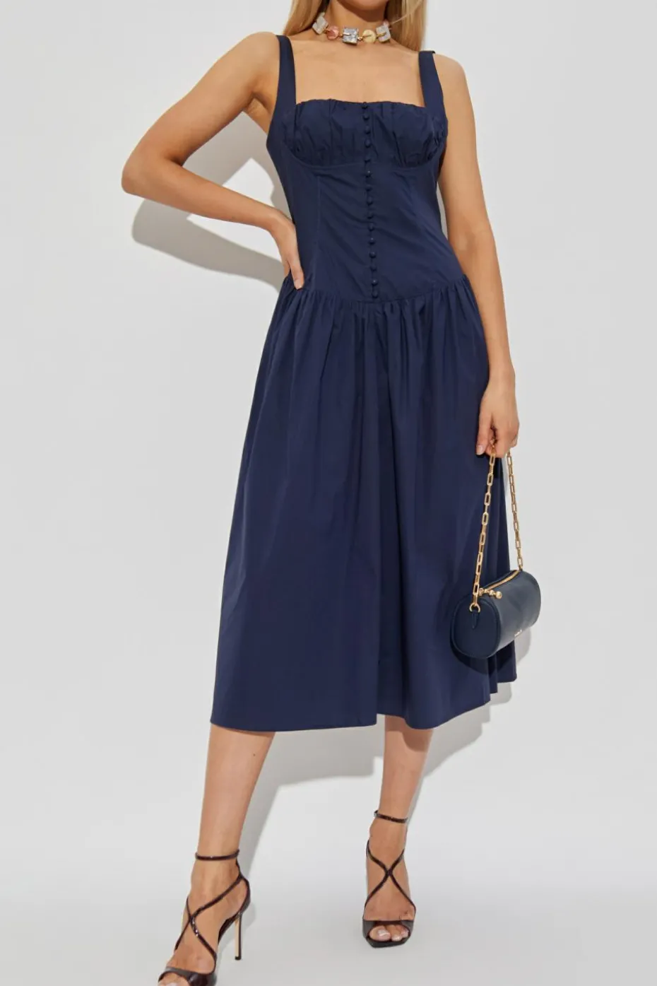 Cult Gaia NAVY BLUE "Emmett" dress