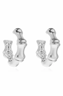 Cult Gaia SILVER Earrings `Bambu`
