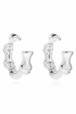 Cult Gaia SILVER Earrings `Bambu`