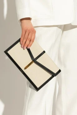 DeMellier cream Tokyo Clutch