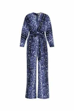 Diane Von Furstenberg BLUE Jumpsuit 'Aurelia'