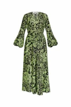 Diane Von Furstenberg GREEN Dress with silk finish