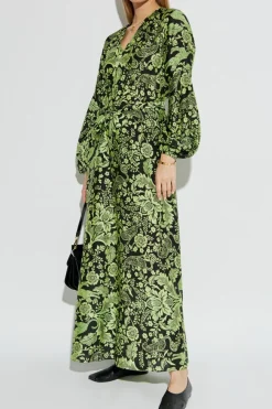 Diane Von Furstenberg GREEN Dress with silk finish