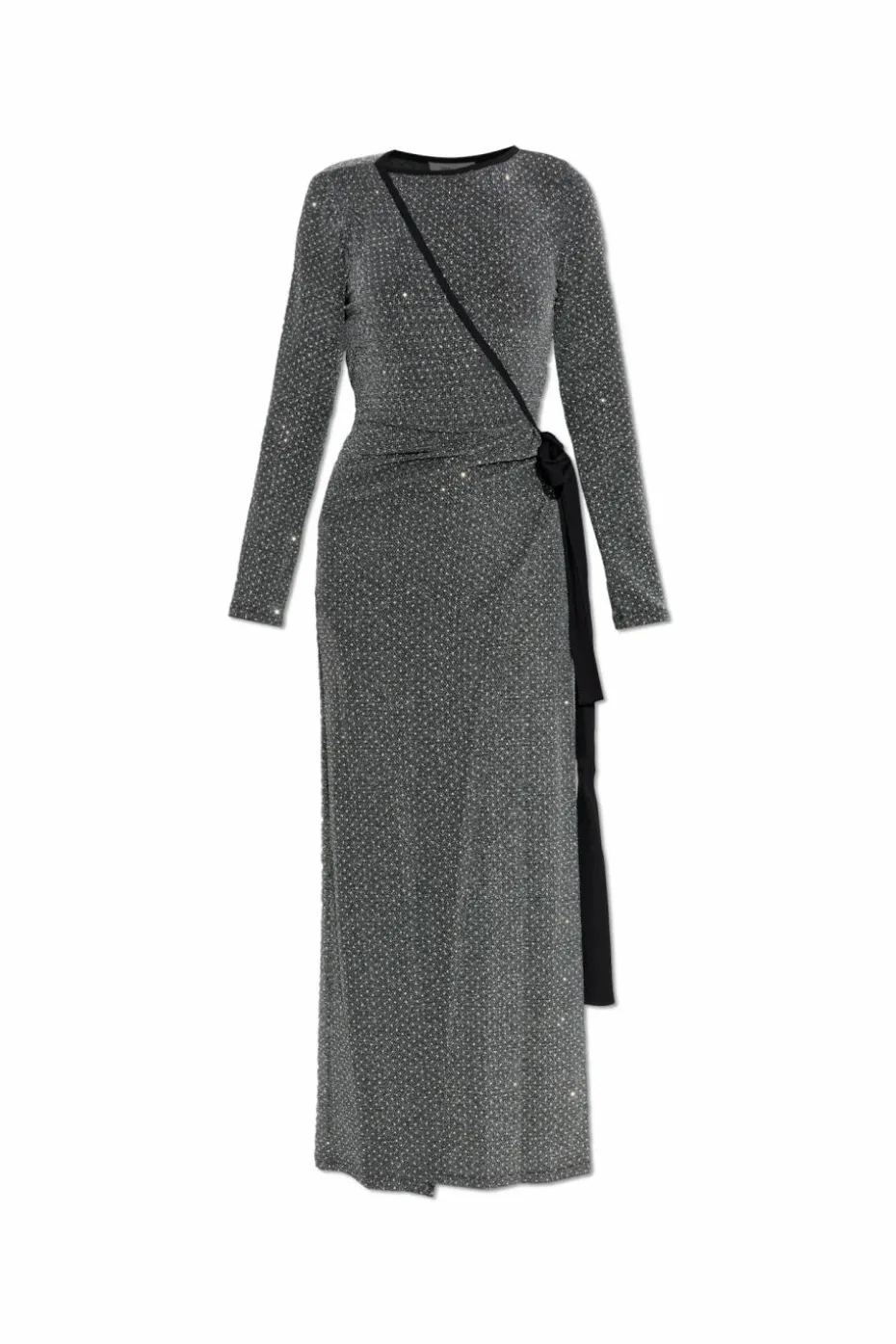 Diane Von Furstenberg GREY Dress Simona with shimmering appliqués
