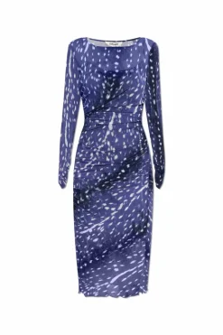 Diane Von Furstenberg NAVY BLUE Dress Olso