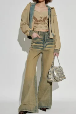 Diesel beige Sweatshirt `DE-GIRI-CROP`